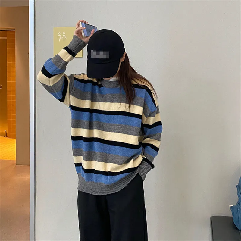 "COLOR BLOCK STRIPED" SWEATER N092901