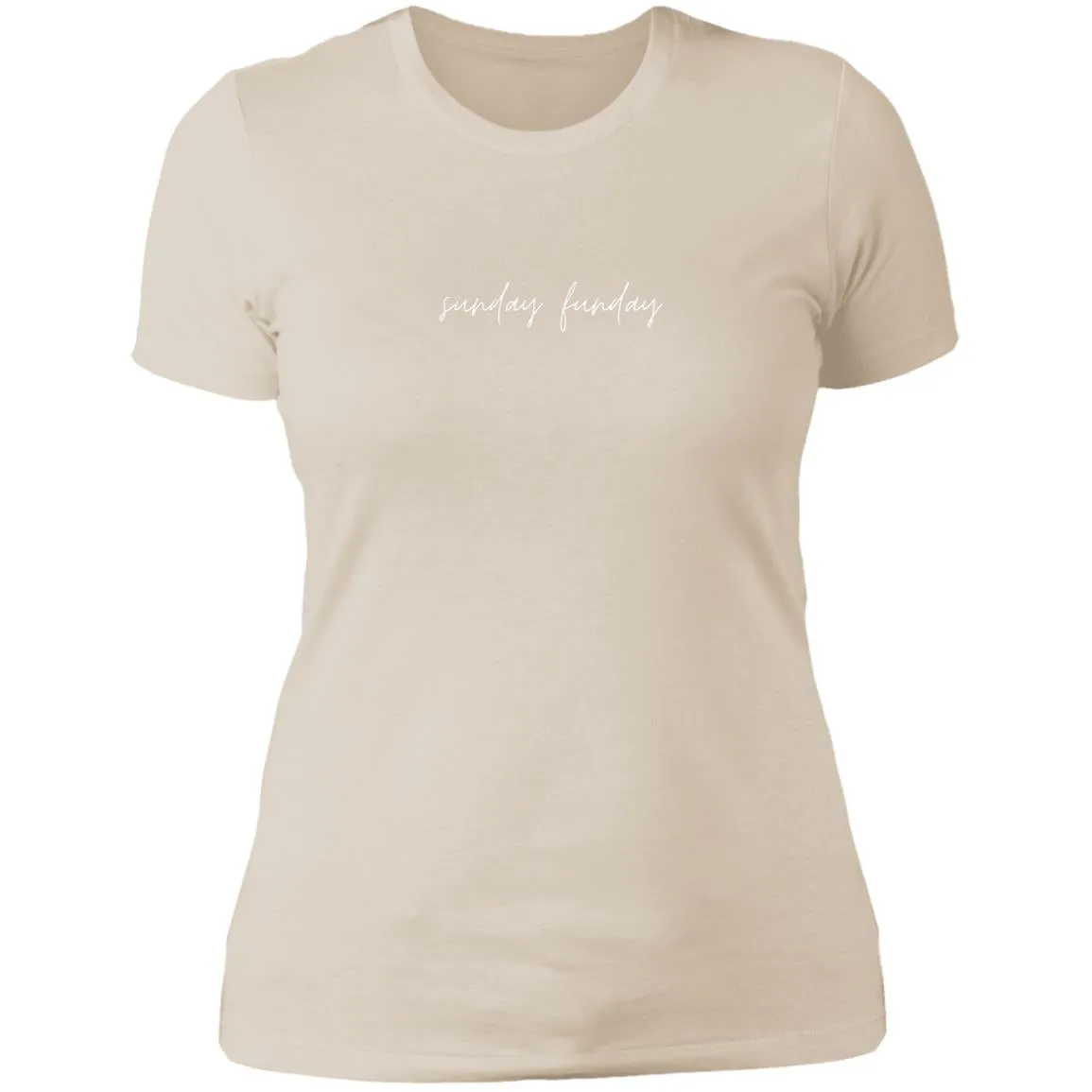 "Sunday Funday- WHITE" Ladies' Boyfriend T-Shirt