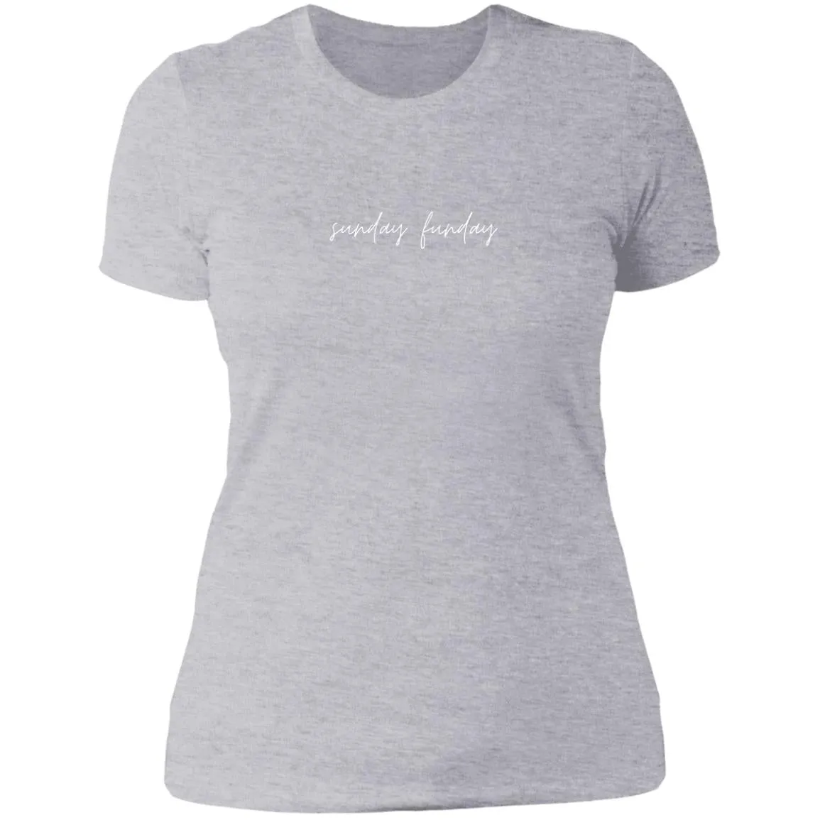"Sunday Funday- WHITE" Ladies' Boyfriend T-Shirt