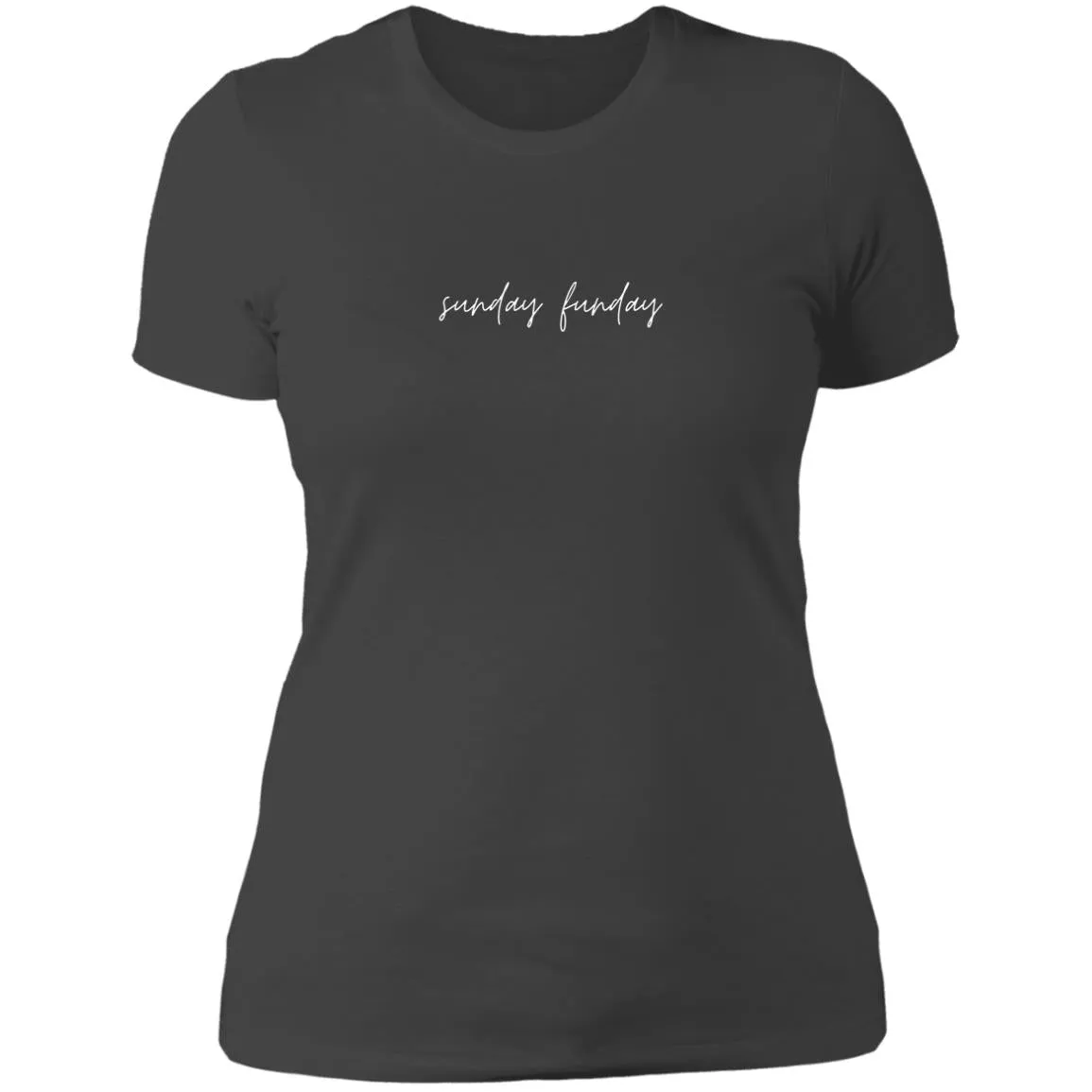 "Sunday Funday- WHITE" Ladies' Boyfriend T-Shirt