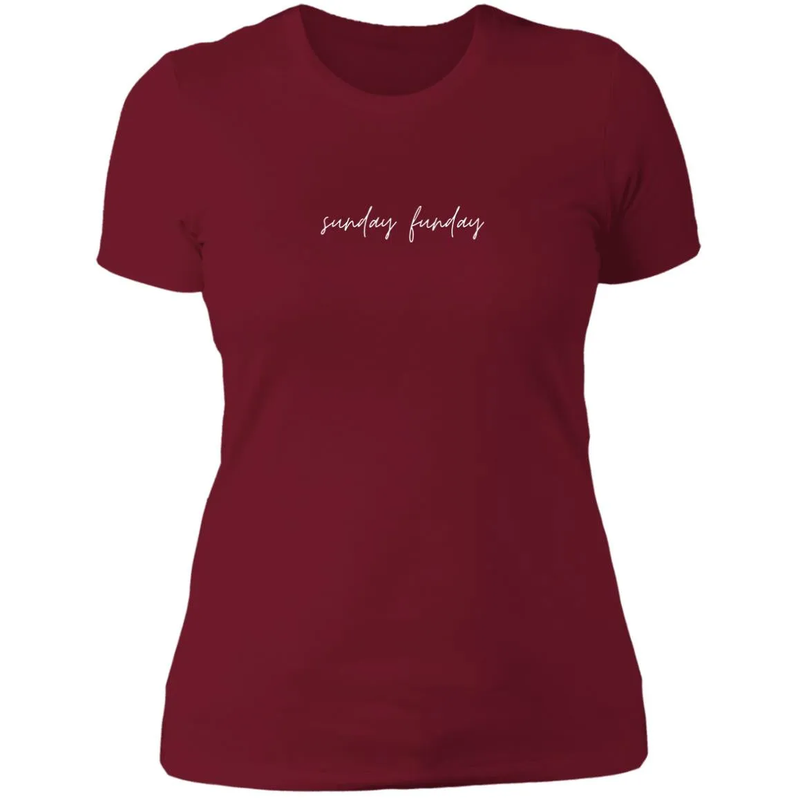"Sunday Funday- WHITE" Ladies' Boyfriend T-Shirt
