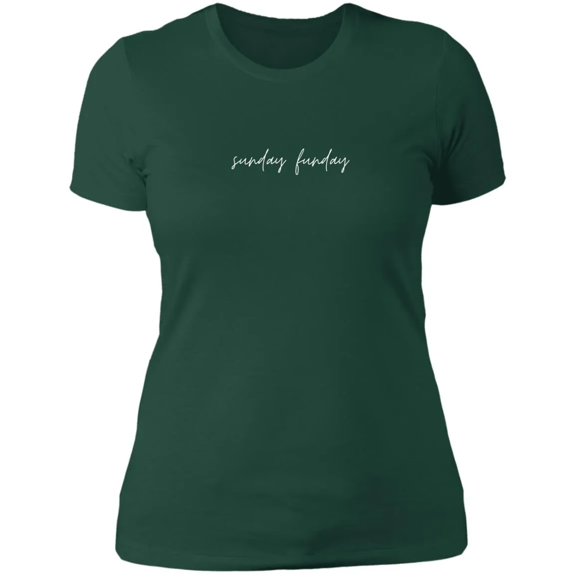 "Sunday Funday- WHITE" Ladies' Boyfriend T-Shirt