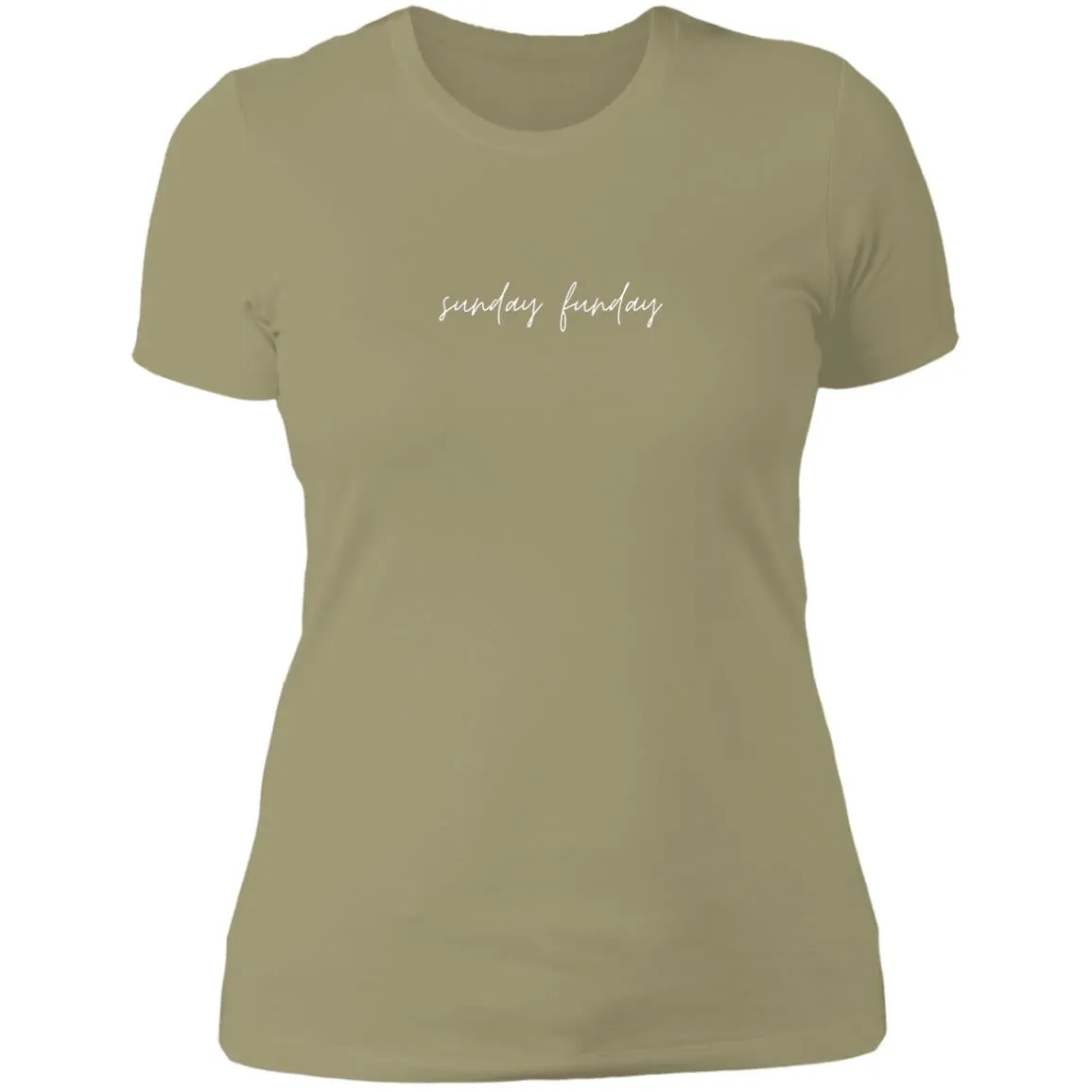 "Sunday Funday- WHITE" Ladies' Boyfriend T-Shirt