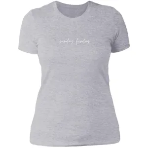 "Sunday Funday- WHITE" Ladies' Boyfriend T-Shirt
