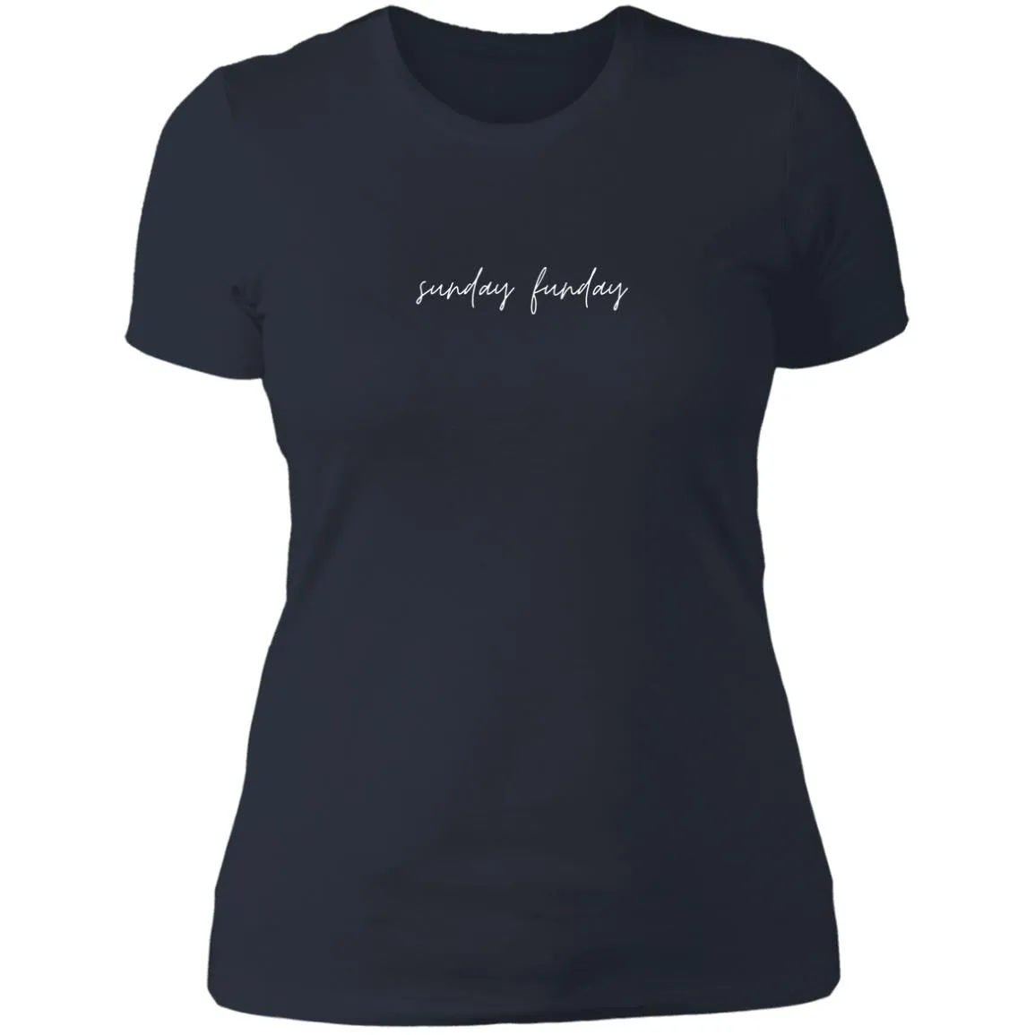 "Sunday Funday- WHITE" Ladies' Boyfriend T-Shirt
