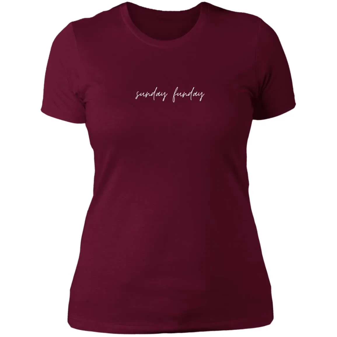 "Sunday Funday- WHITE" Ladies' Boyfriend T-Shirt