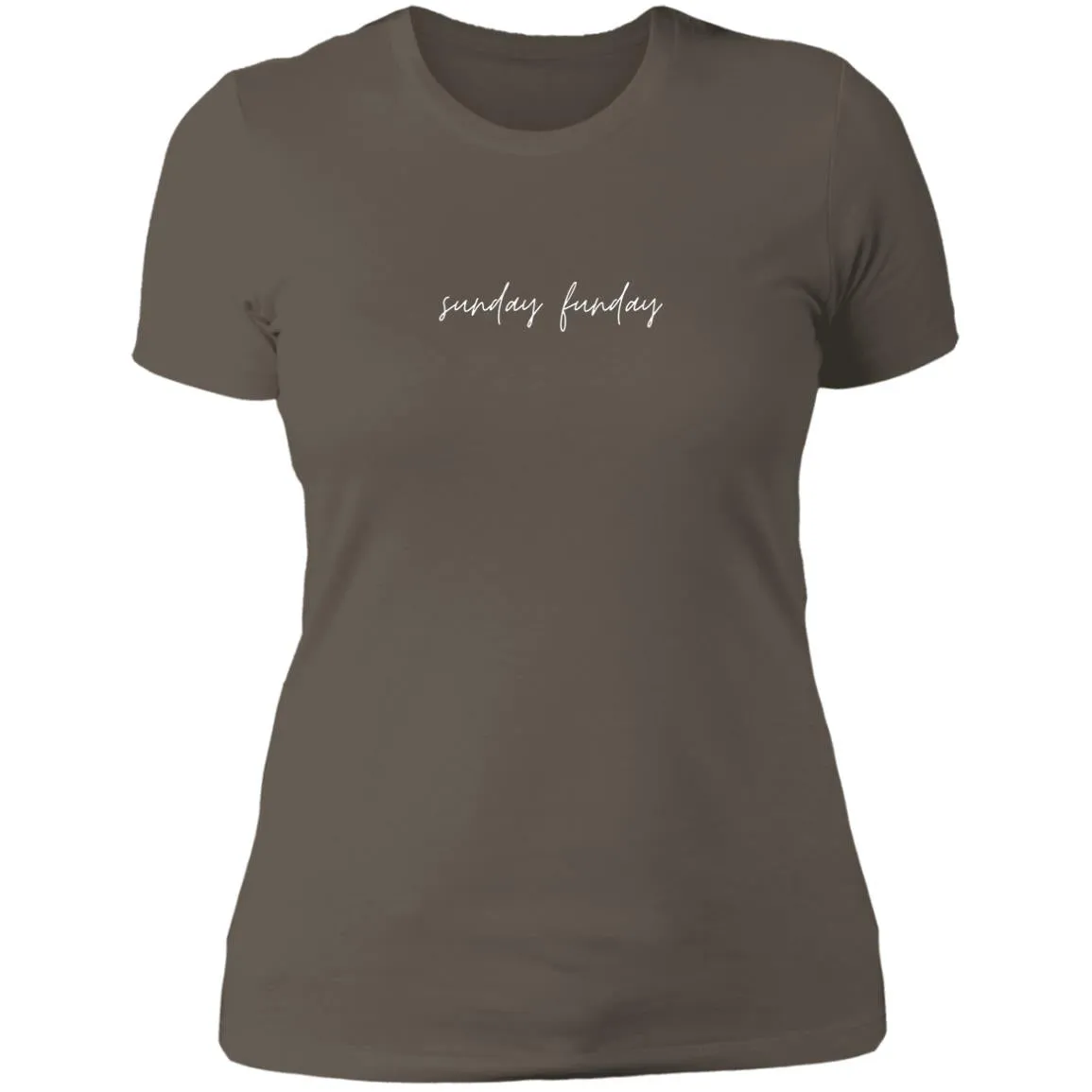 "Sunday Funday- WHITE" Ladies' Boyfriend T-Shirt