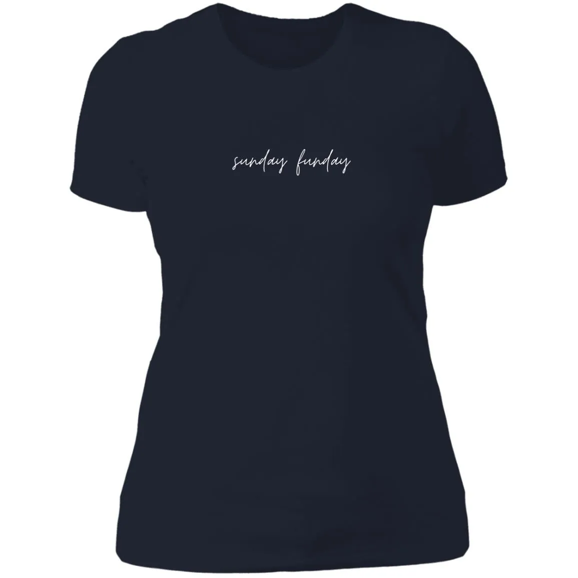 "Sunday Funday- WHITE" Ladies' Boyfriend T-Shirt