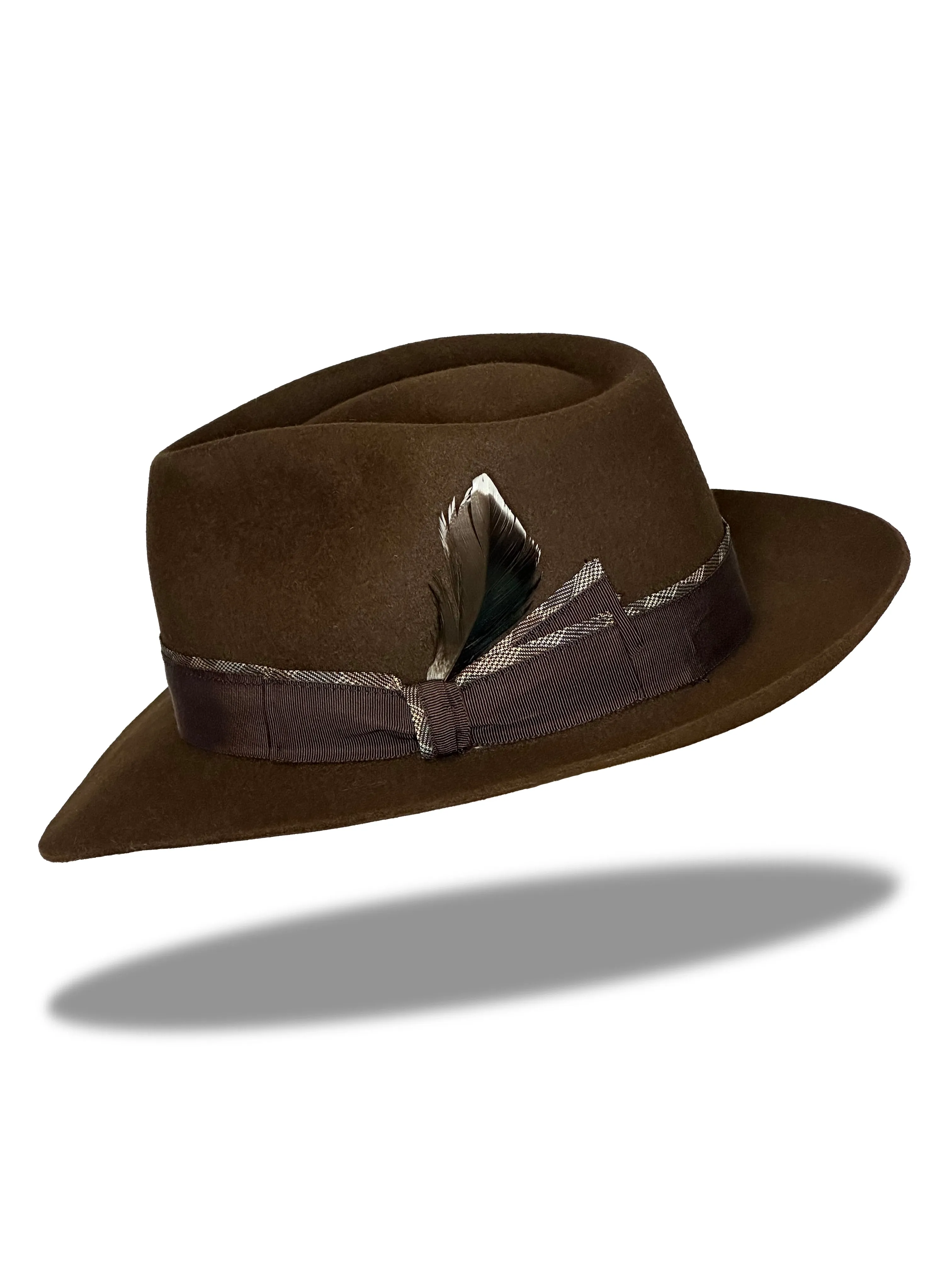 "The Damier" Fur Felt Hat