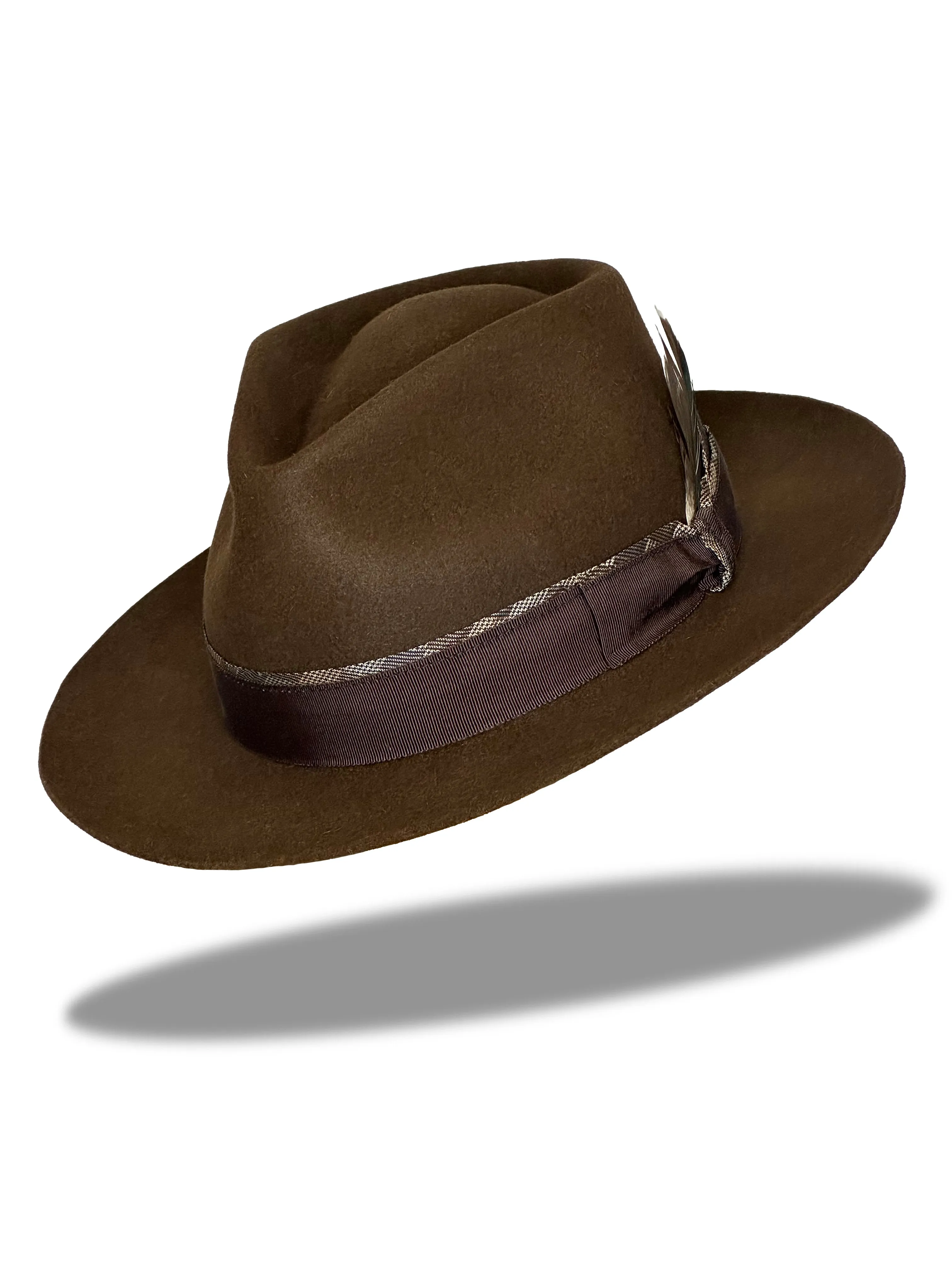 "The Damier" Fur Felt Hat
