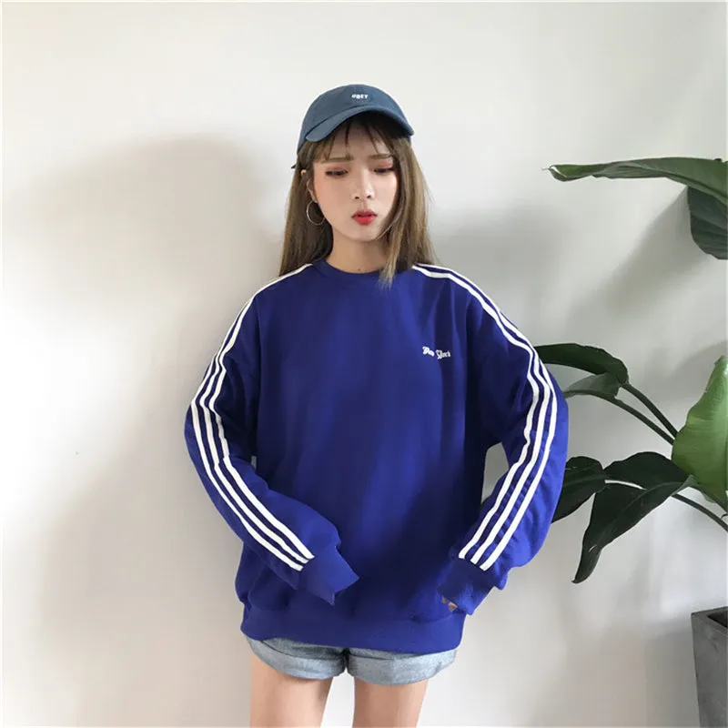 "THREE STRIPED  LONG SLEEVE" SWEATSHIRT  N110503