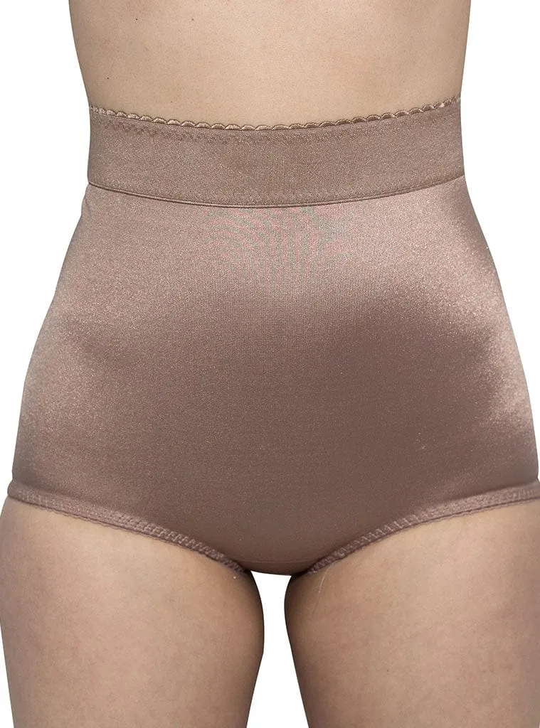 Rago High Waist Light Shaping Panty Brief - Beige / Black / Mocha