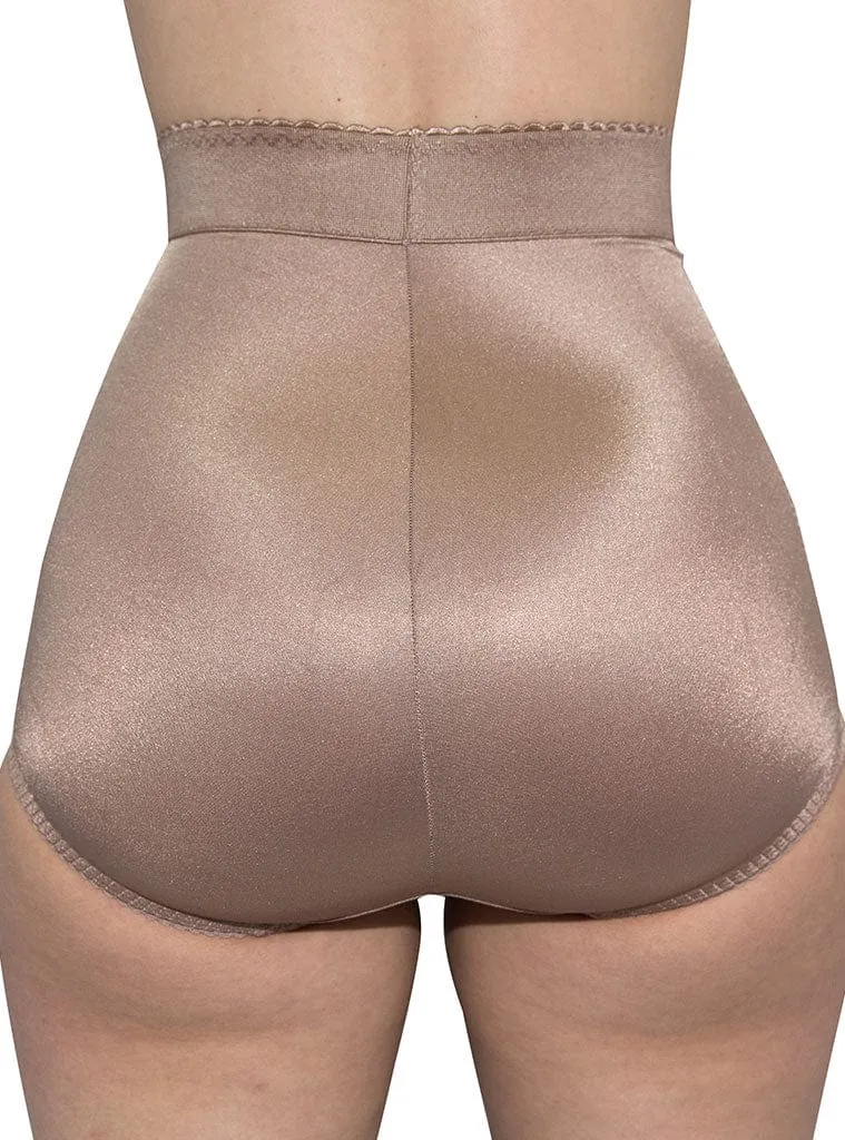 Rago High Waist Light Shaping Panty Brief - Beige / Black / Mocha