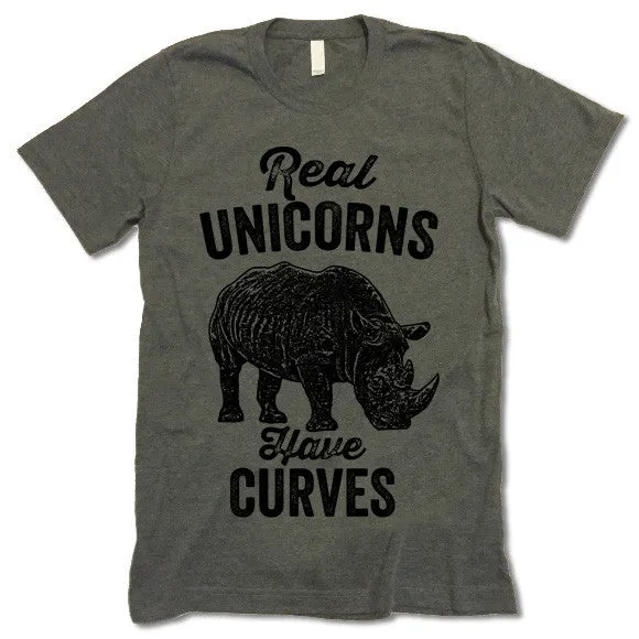Real Unicorns Have Curves T Shirt