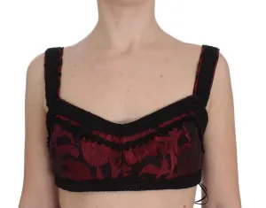 Red Black Torero Bra Crop Top