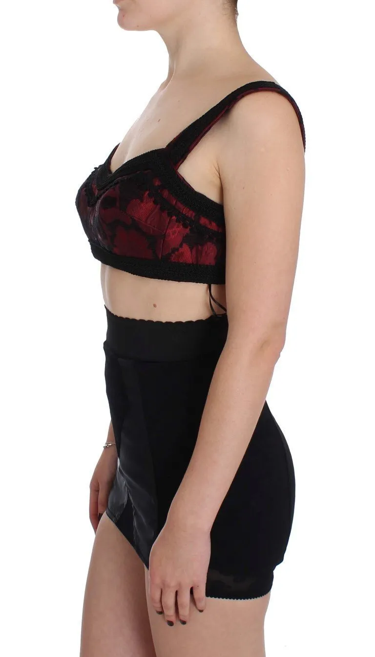 Red Black Torero Bra Crop Top