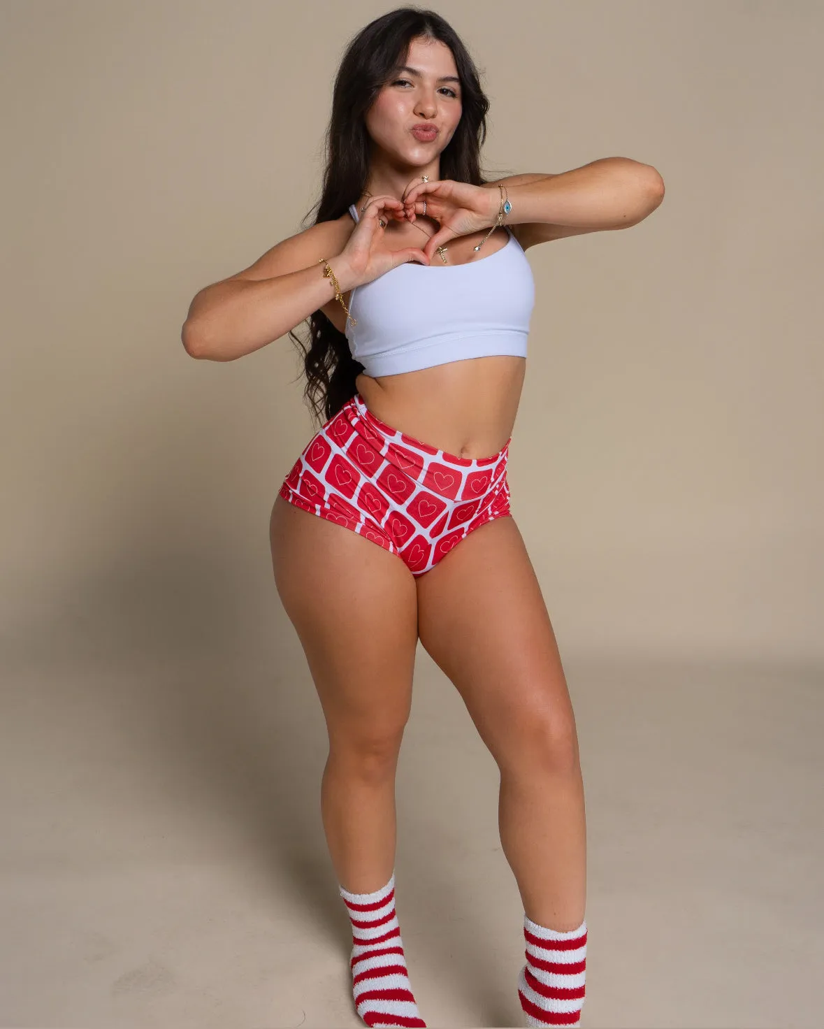 Red Hearts - Booty Shorts ♻️