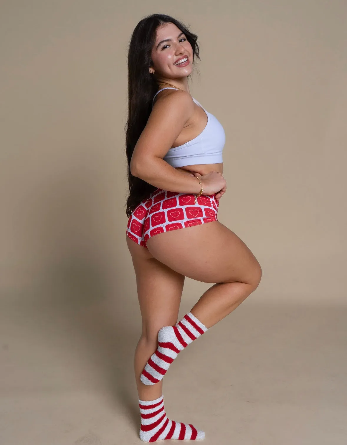 Red Hearts - Booty Shorts ♻️