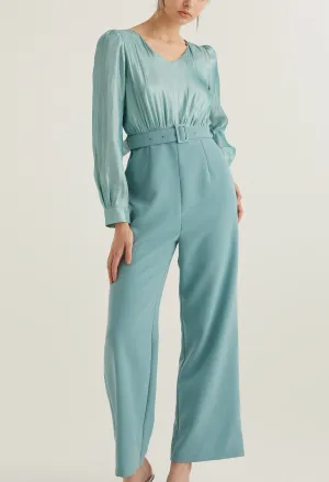 Reflective Party Belted Jumpsuit
