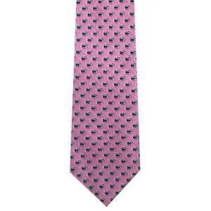 Repeating Lion Head Silk Necktie
