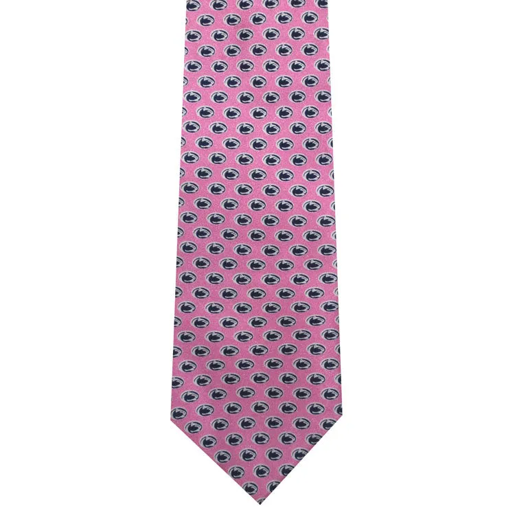 Repeating Lion Head Silk Necktie