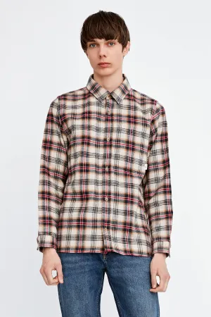 Rex Checked Overshirt - Beige Check