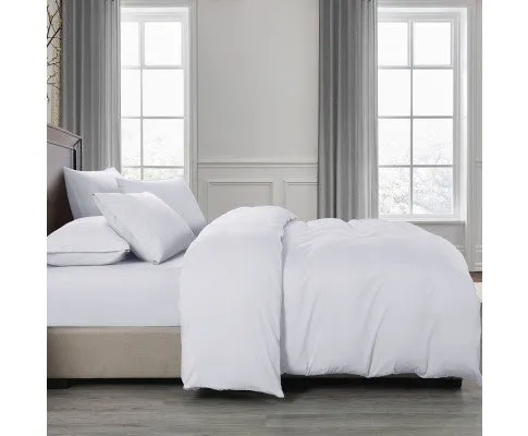 Royal Comfort 2000TC 6 Piece Bamboo Sheet & Quilt Cover Set Cooling Breathable - WHITE