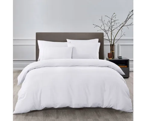 Royal Comfort 2000TC 6 Piece Bamboo Sheet & Quilt Cover Set Cooling Breathable - WHITE