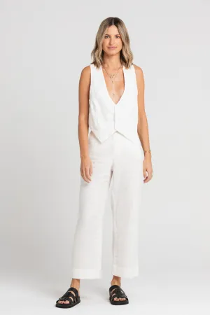 Rune Tailored Linen Pant Ivory