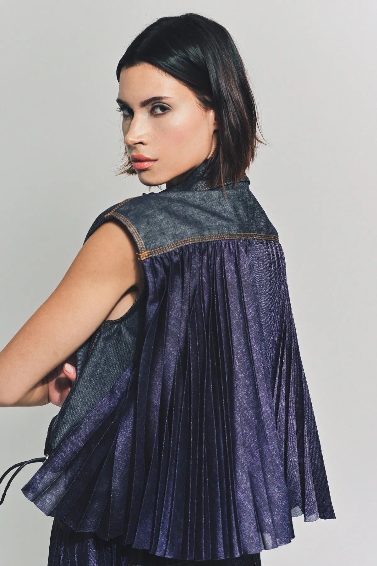 SACAI | DENIM MIX SHIRT