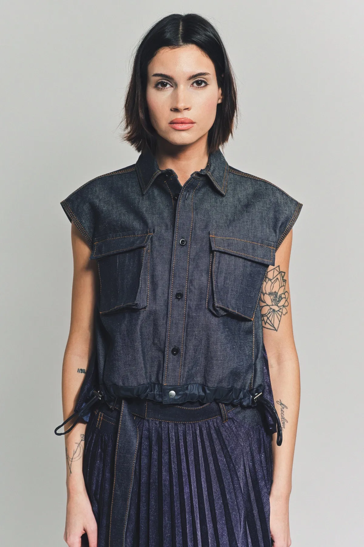 SACAI | DENIM MIX SHIRT