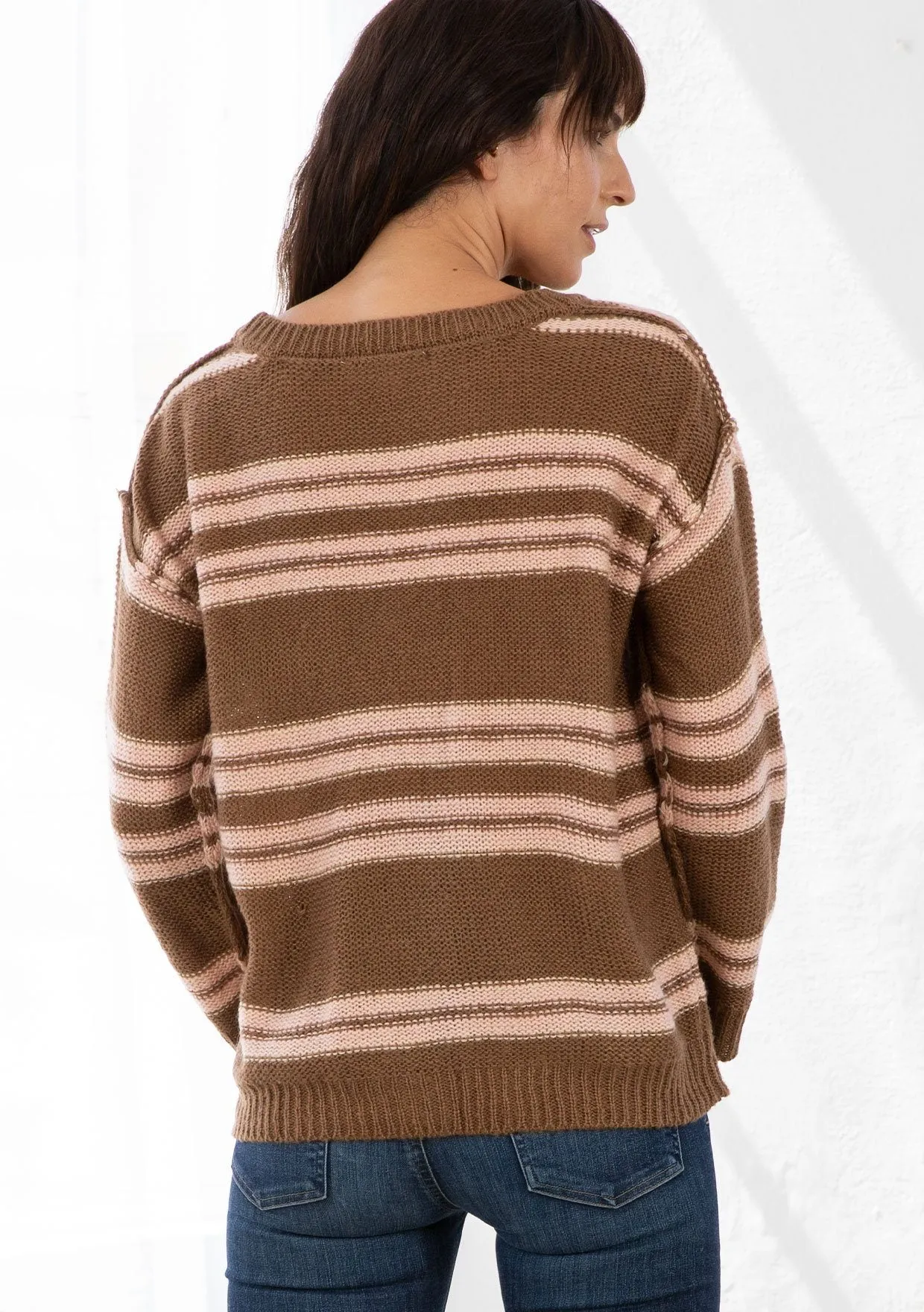 Sadie Striped Boyfriend Cardigan