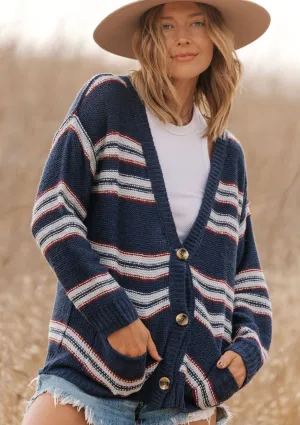 Sadie Striped Boyfriend Cardigan
