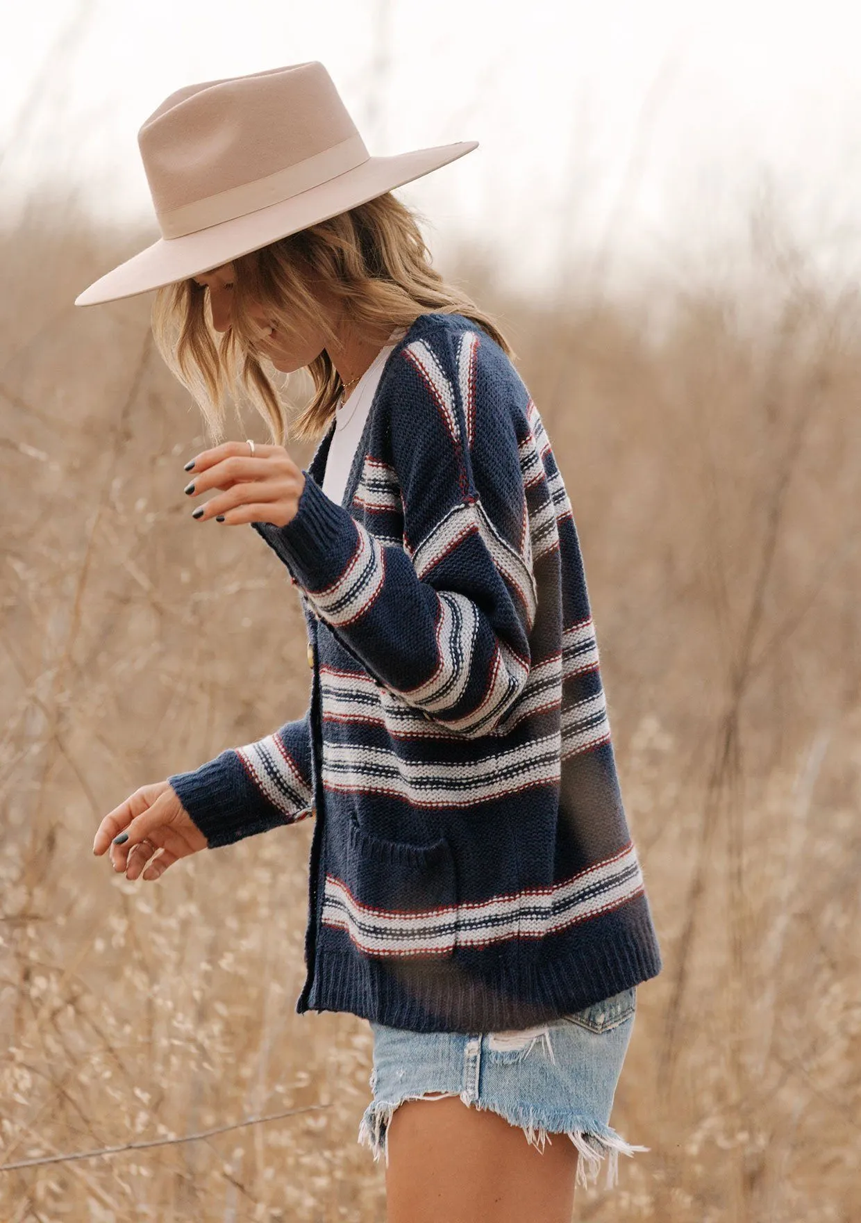 Sadie Striped Boyfriend Cardigan