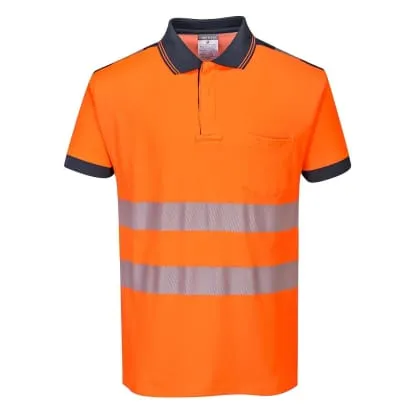 Segmented Hi-Vis Comfort Polo Shirt RIS 3279 Portwest T180