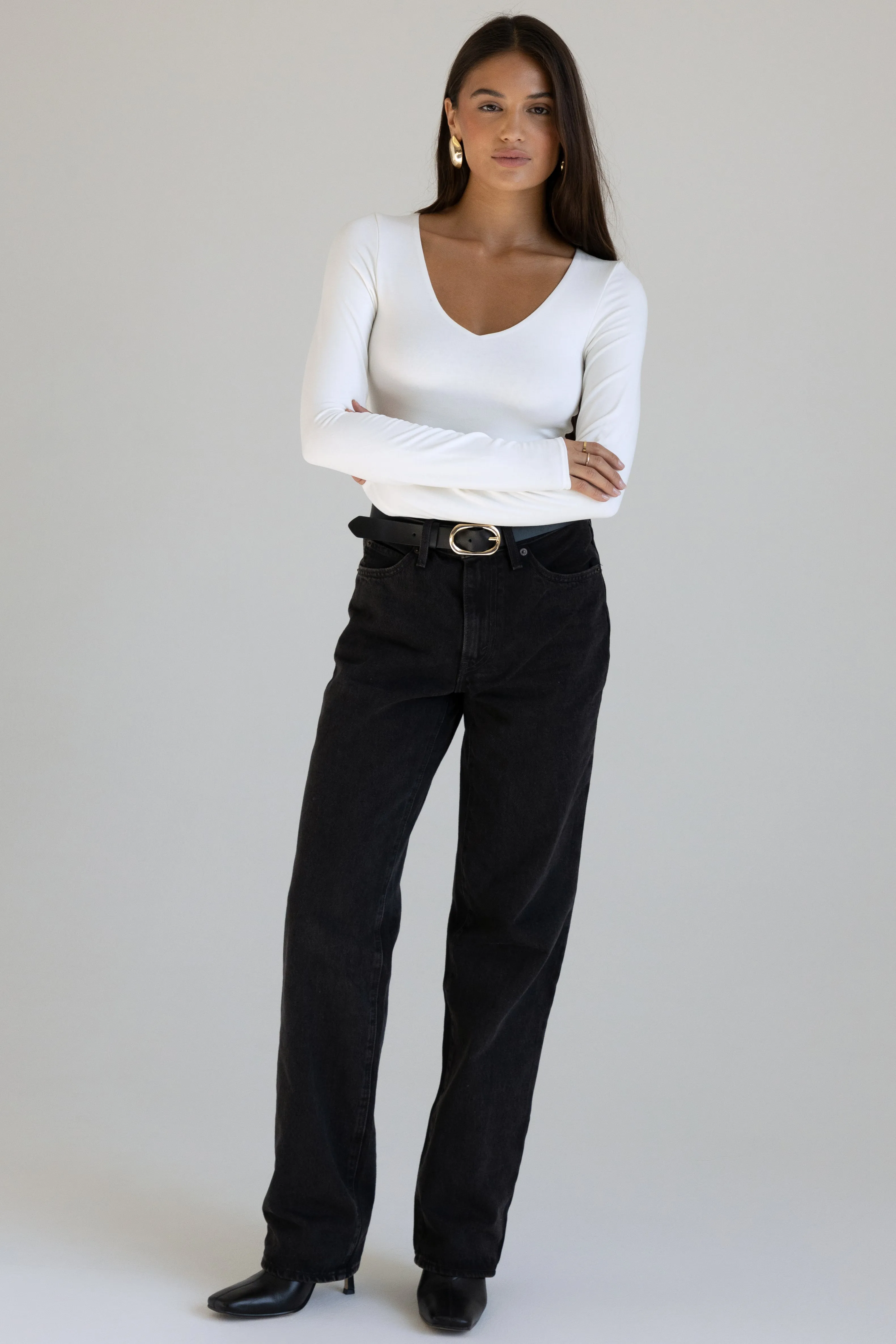Signature V-Neck Long Sleeve