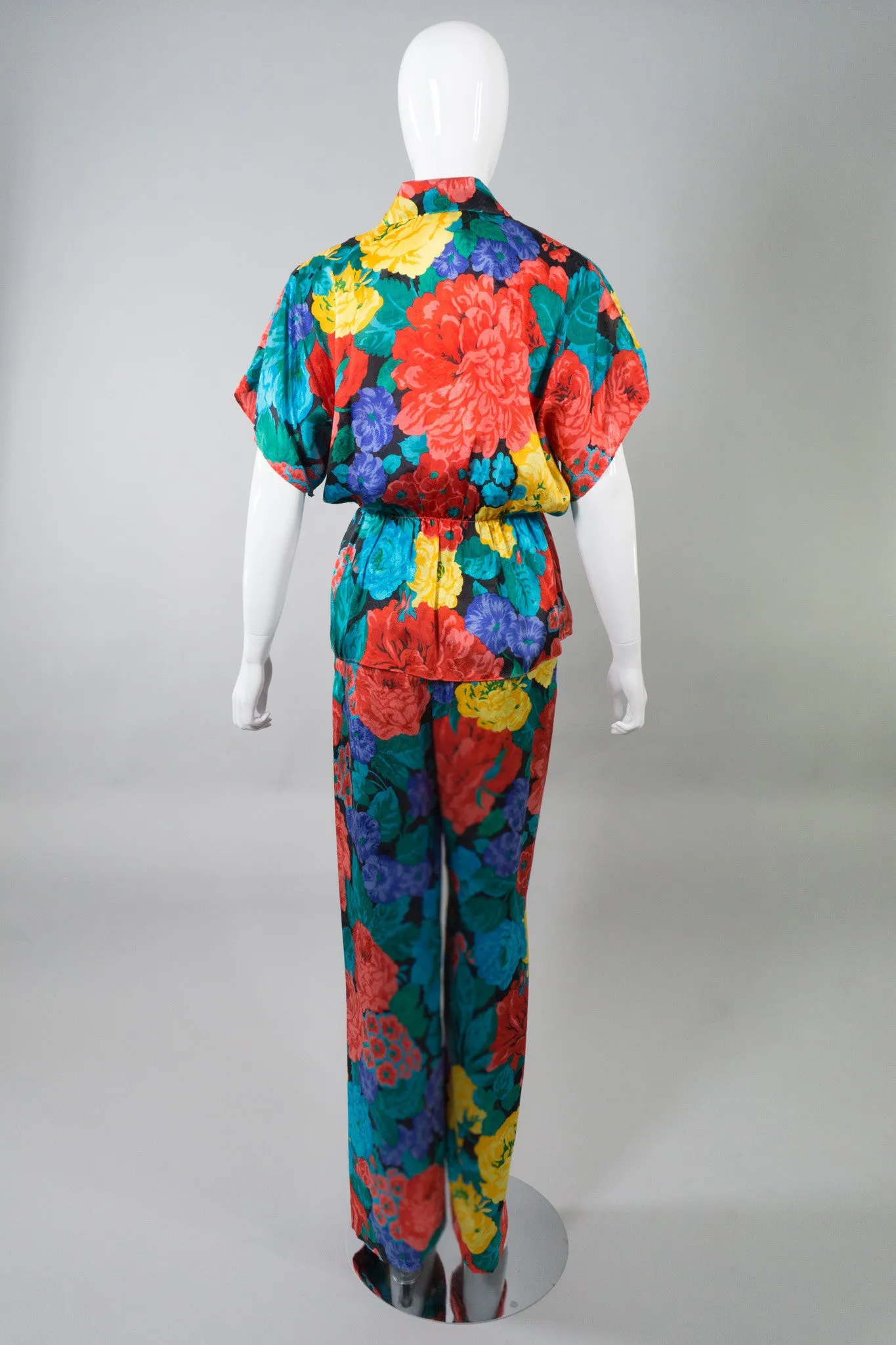 Silk Floral Print Pant