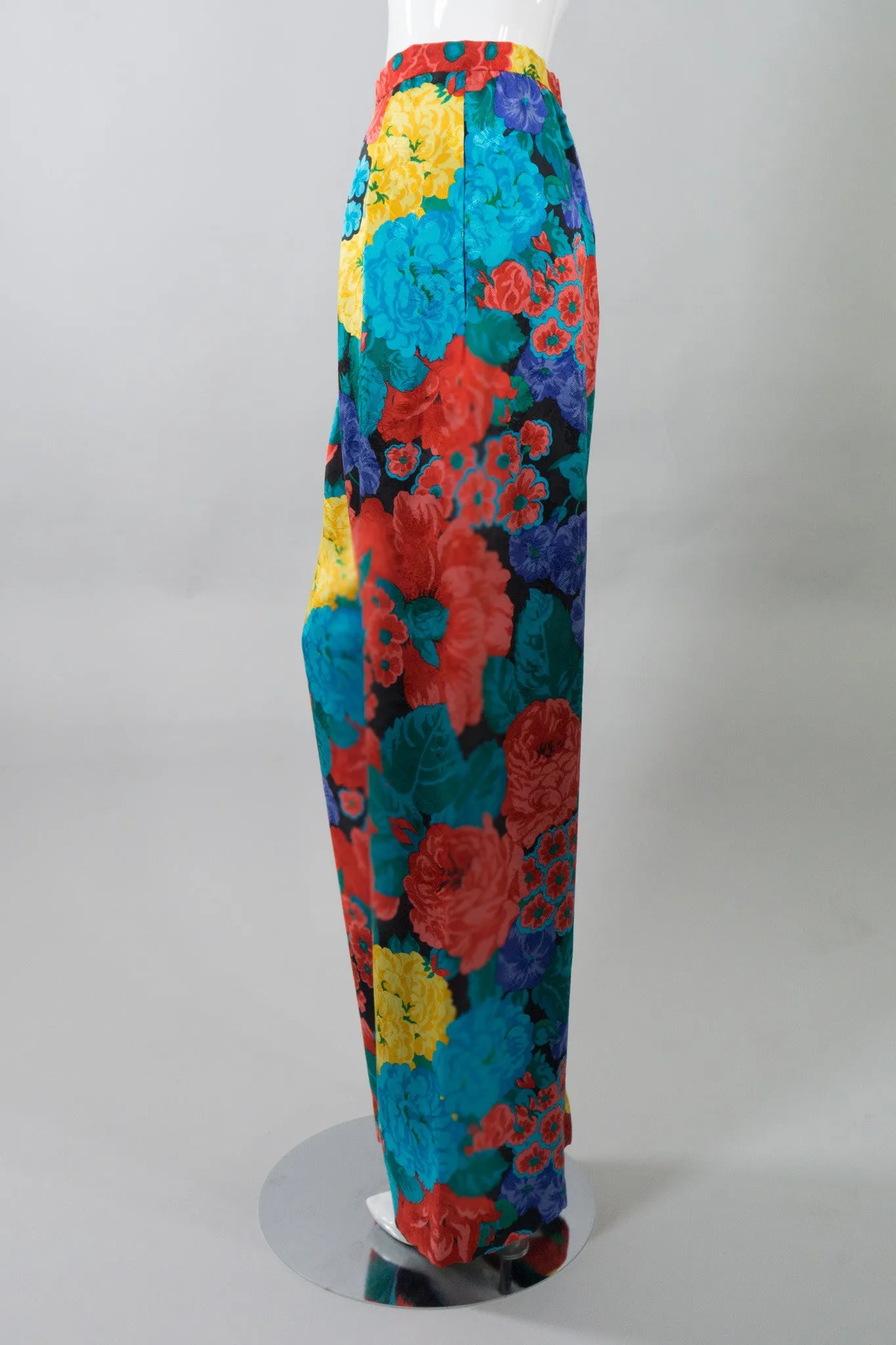 Silk Floral Print Pant