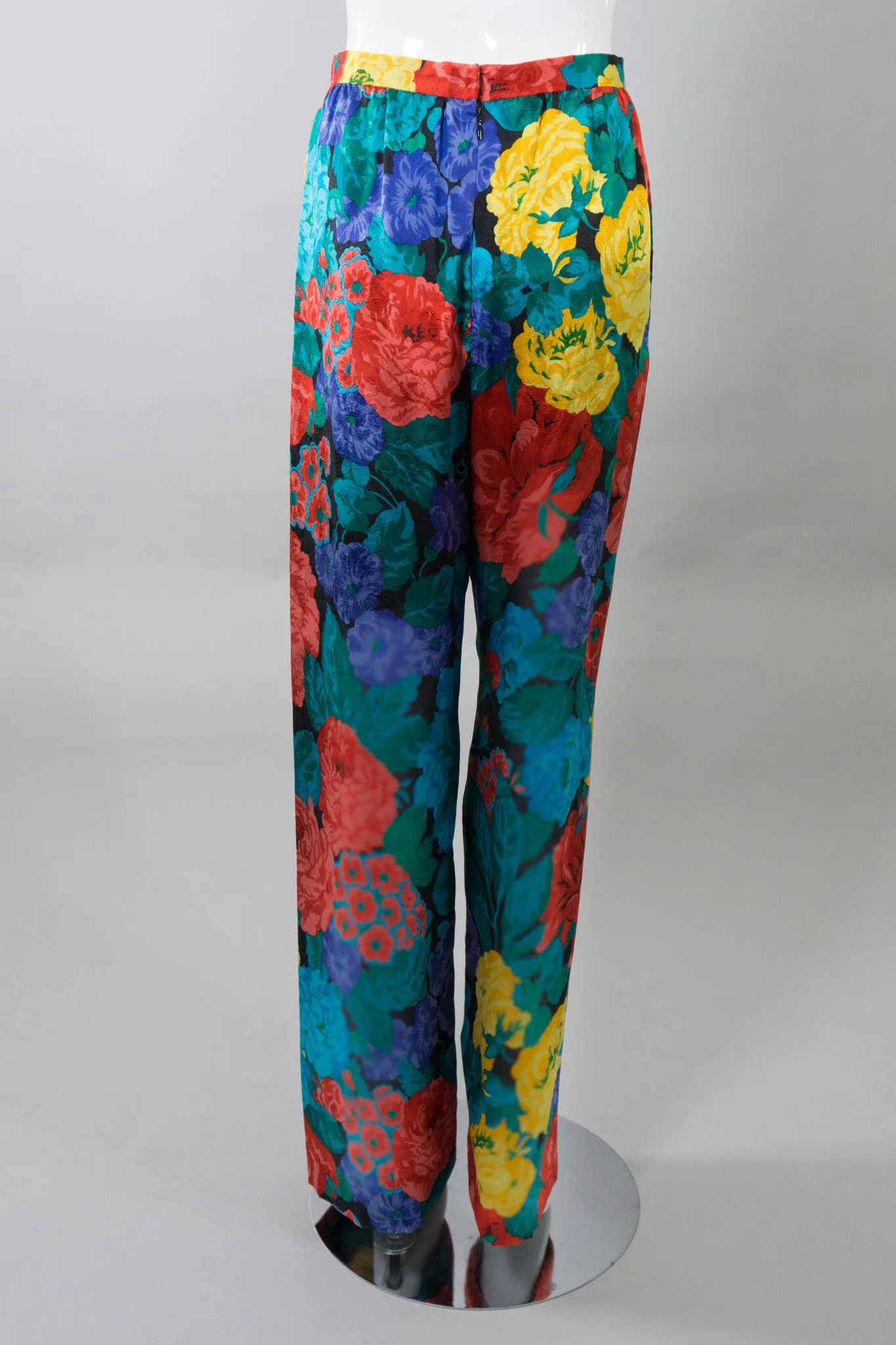 Silk Floral Print Pant