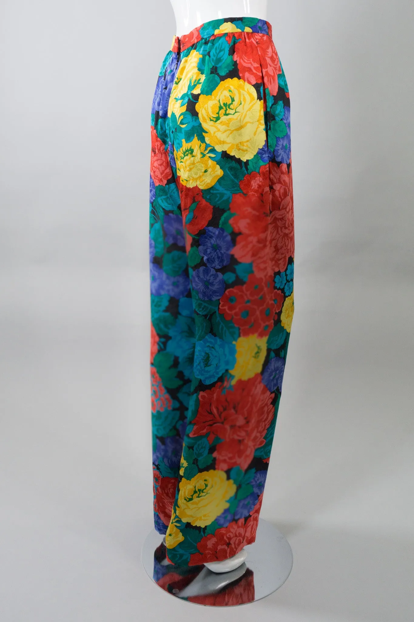 Silk Floral Print Pant