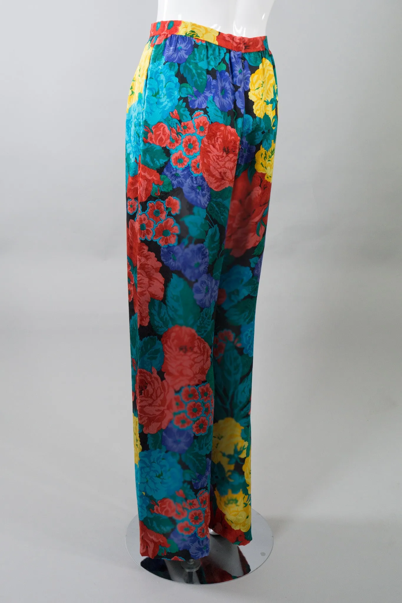 Silk Floral Print Pant
