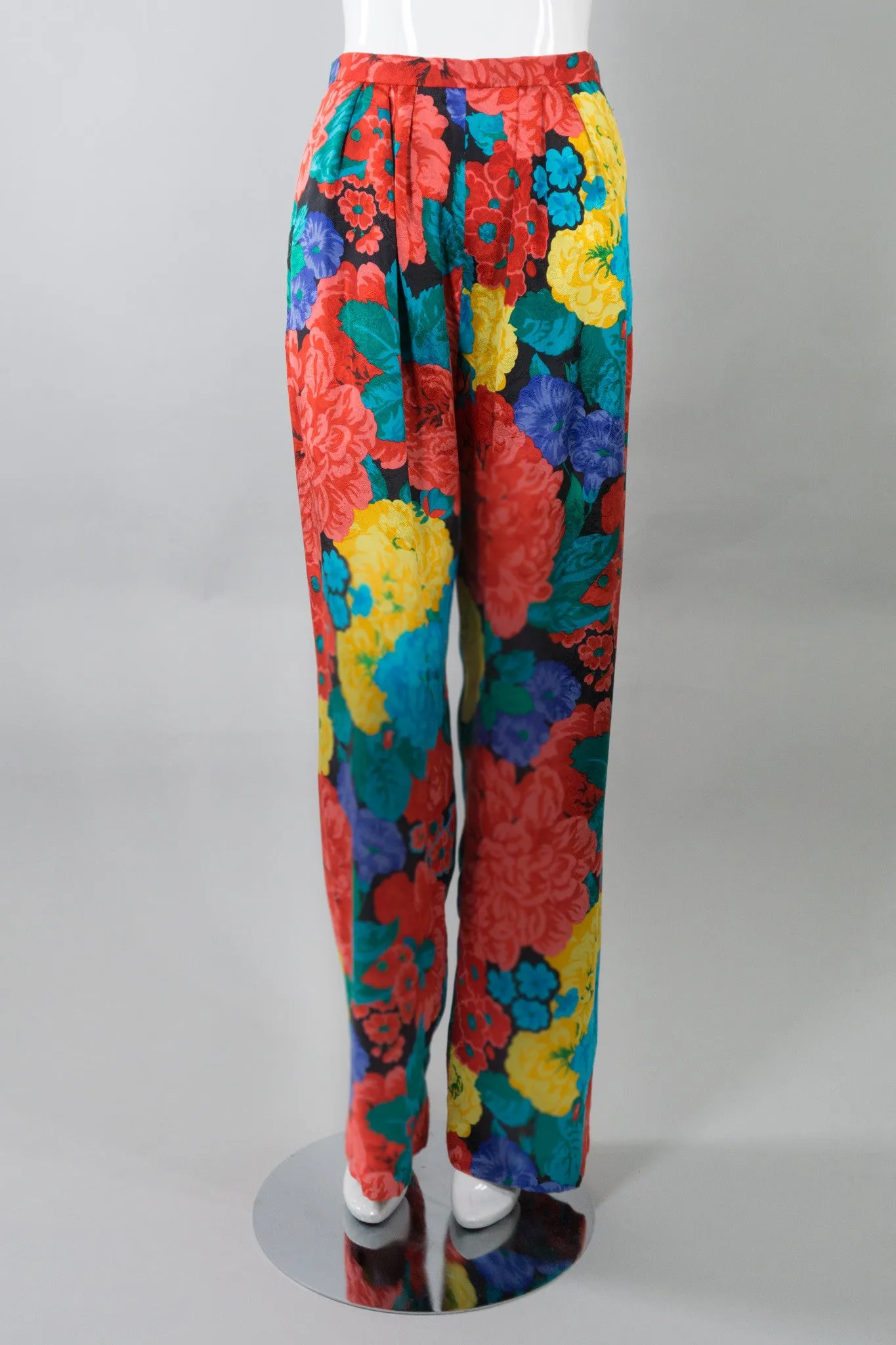 Silk Floral Print Pant
