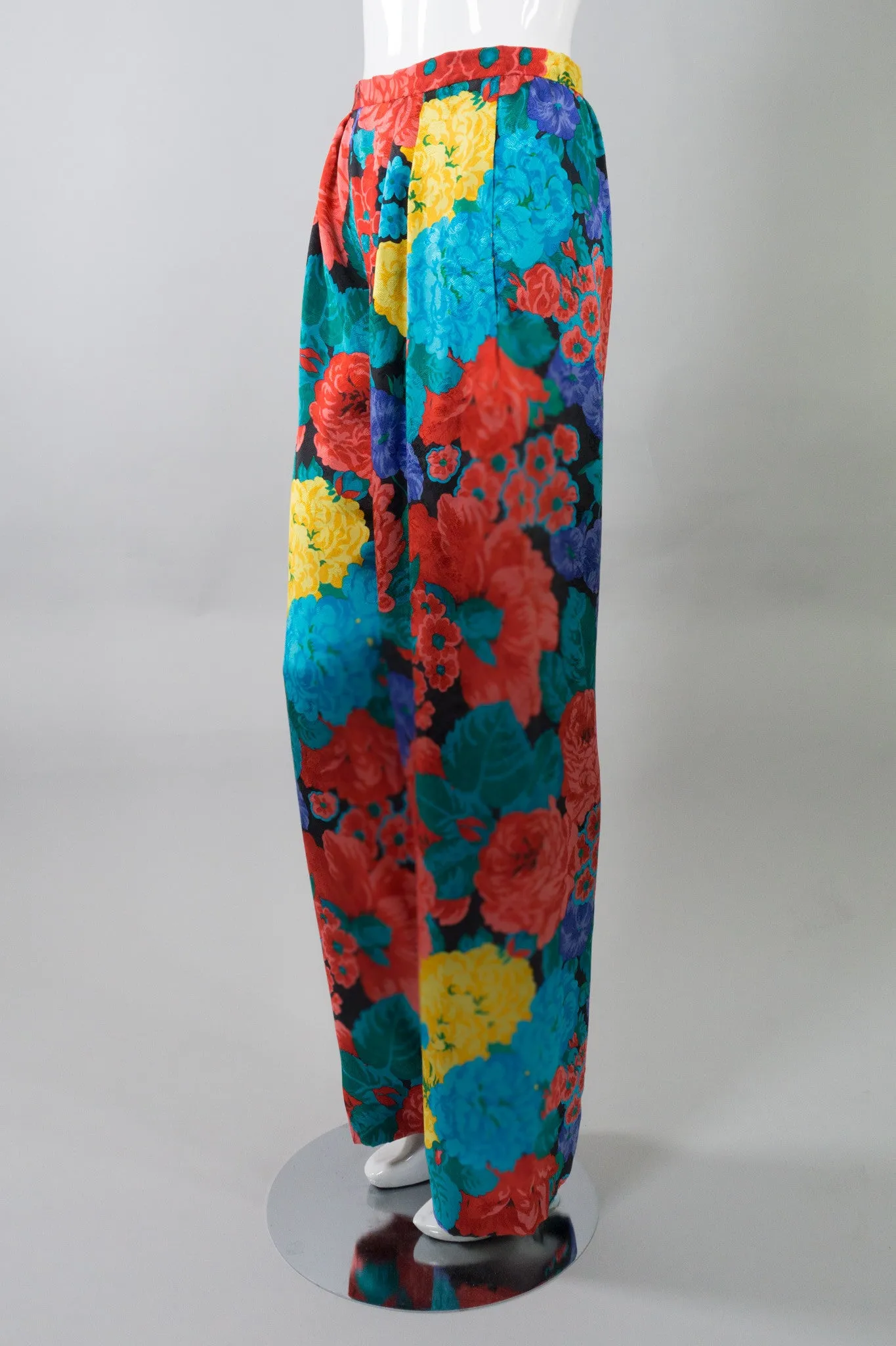Silk Floral Print Pant