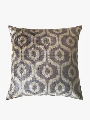 Silk Ikat Cushion Cover 50x50 - Grey
