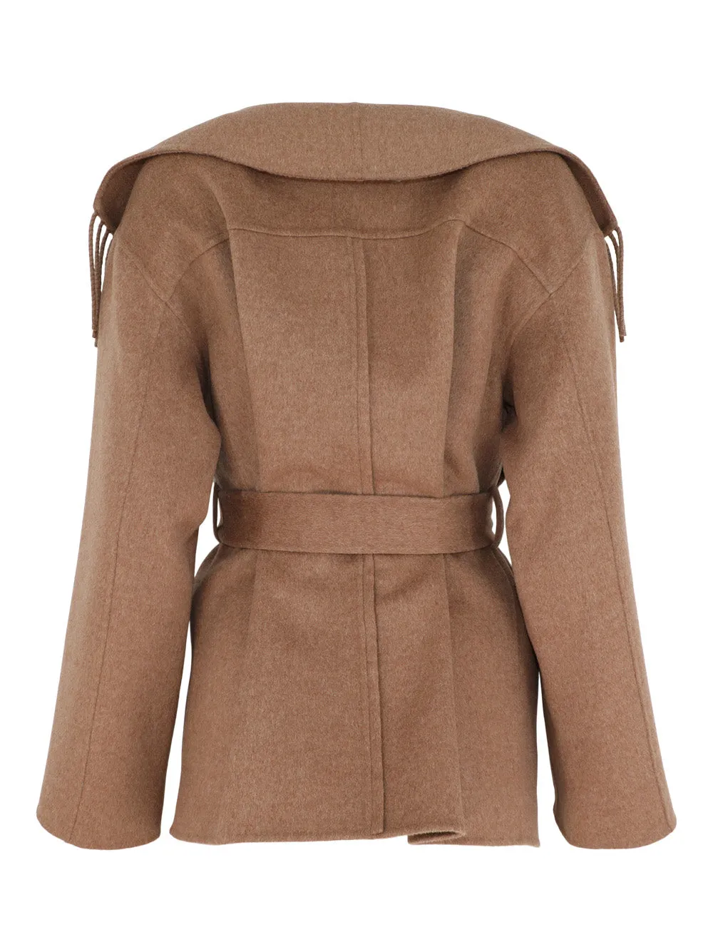 Simkhai Rowan Fringe Cardigan in Camel