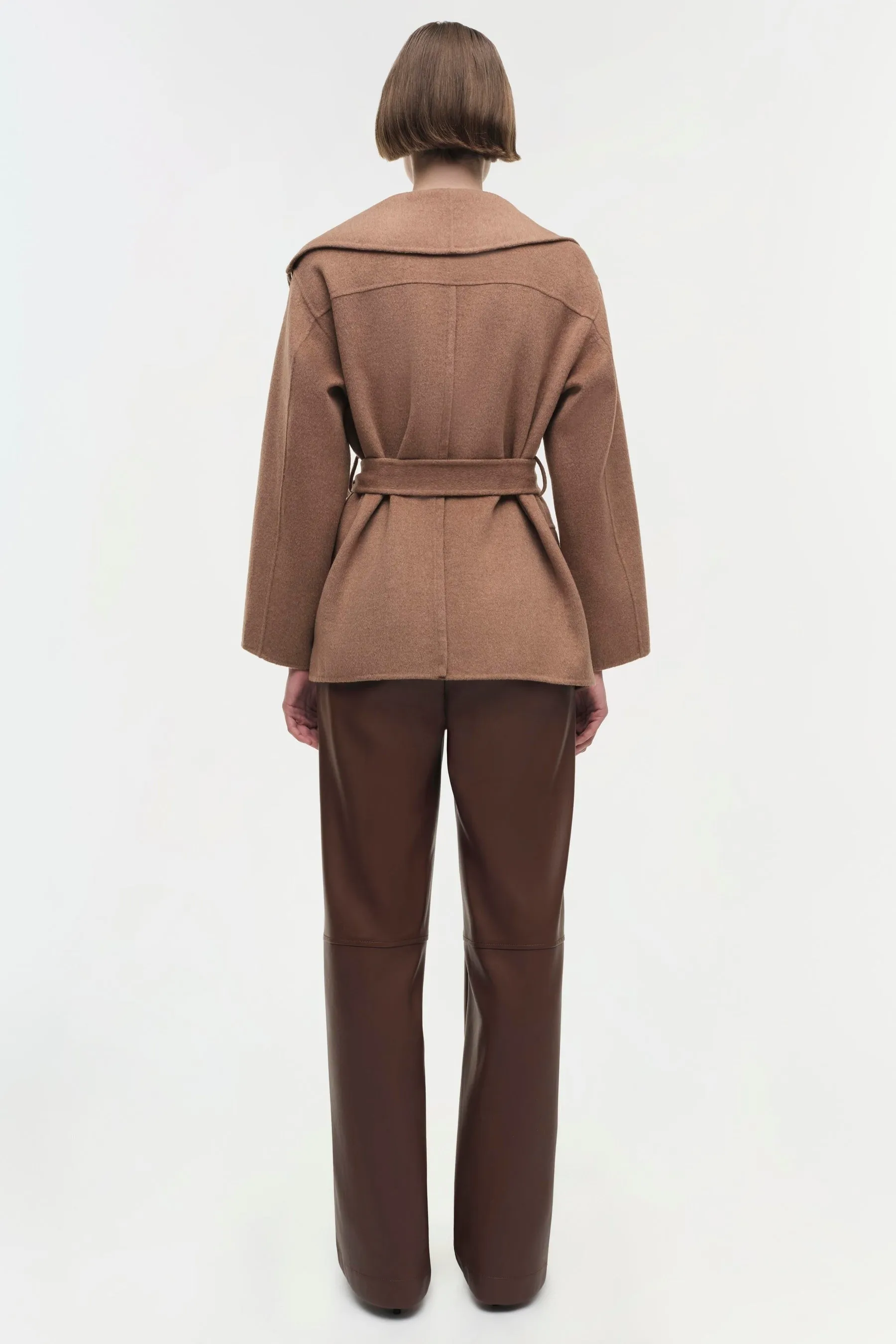 Simkhai Rowan Fringe Cardigan in Camel