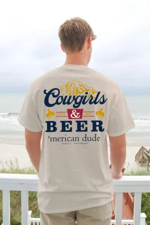 Simply Southern Cowgirls & Beer T-Shirt for Men in Beige | MN-SS-COWGIRLS-WISP-S