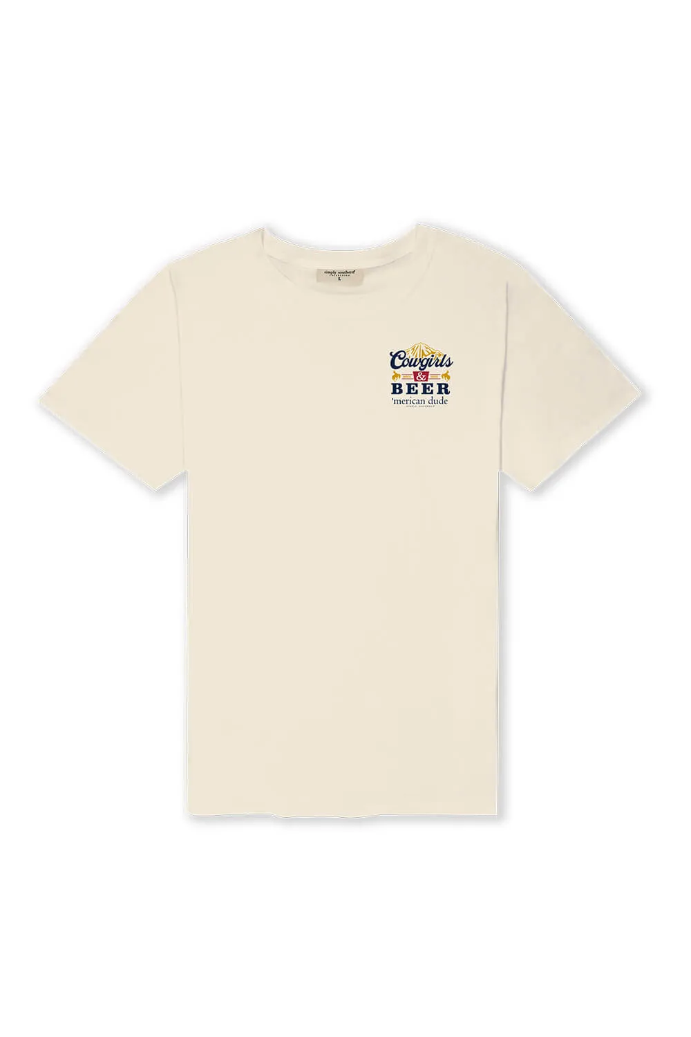 Simply Southern Cowgirls & Beer T-Shirt for Men in Beige | MN-SS-COWGIRLS-WISP-S