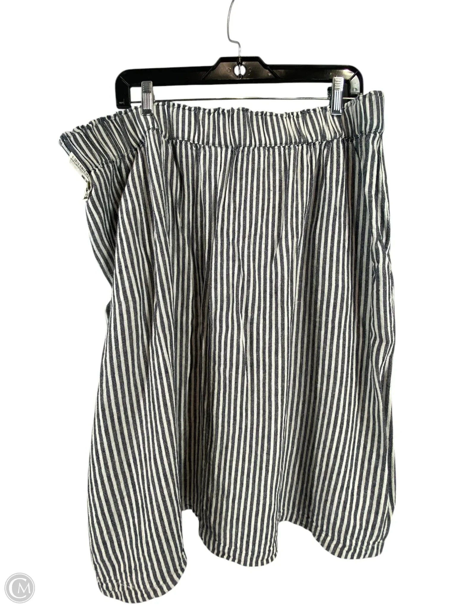 Skirt Midi By Liz Claiborne In Striped Pattern, Size: Xl