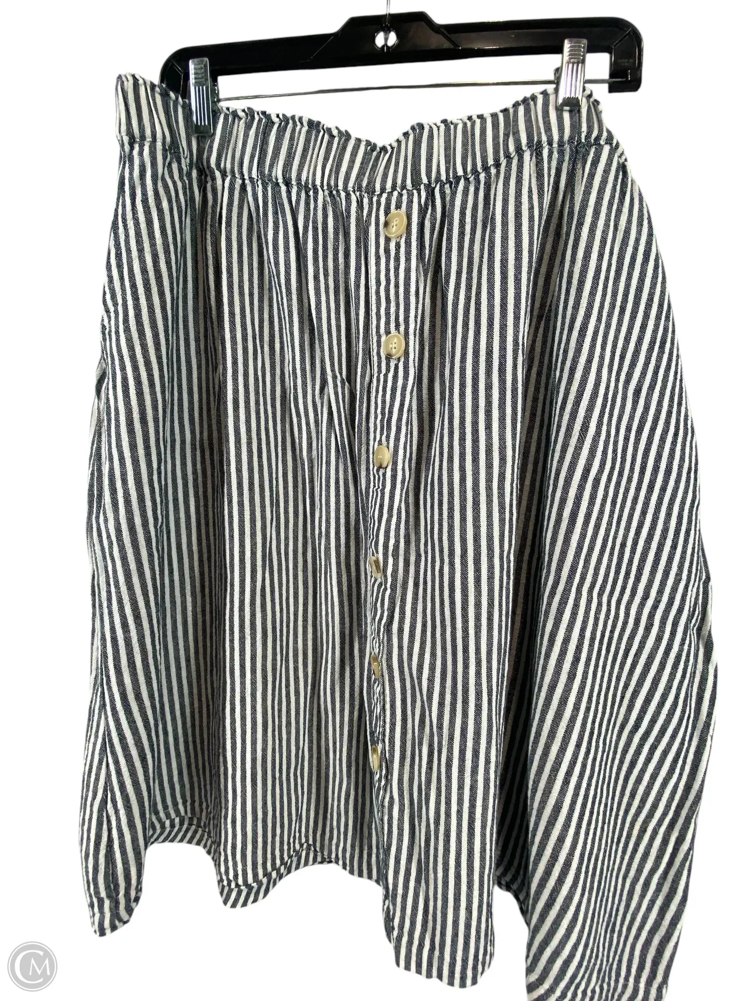 Skirt Midi By Liz Claiborne In Striped Pattern, Size: Xl